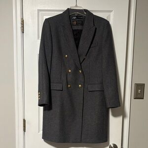 Zara Military Coat with Gold Buttons